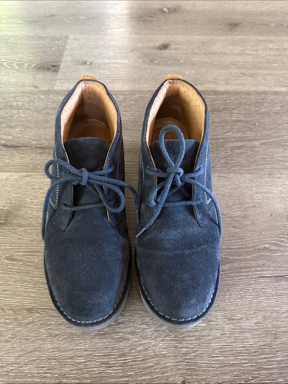 Clark’s Un Astin Navy Suede Ankle Boots, size 7 1/2